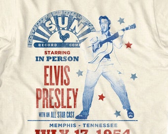 Elvis Presley Starring in Person Shirt Sun Records Memphis Tee - Etsy
