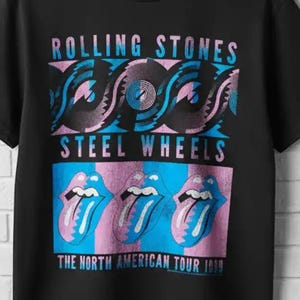 Rolling Stones Steel Wheels American Tour 89 T-shirt Vintage Rock