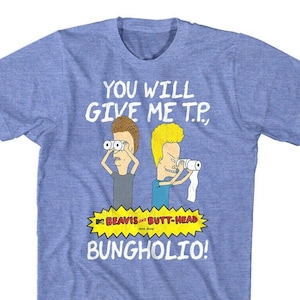 Beavis & Butt-Head Men&#39;s Shirt You Will Give Me TP MTV Tees