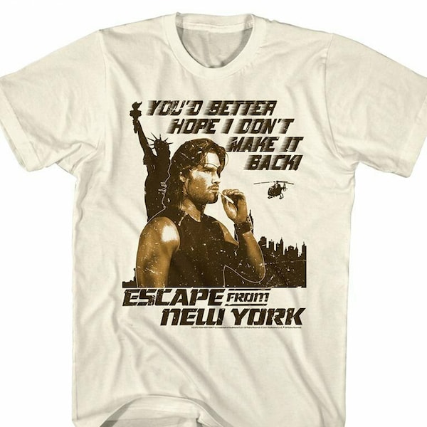 ESCAPE From New York T-Shirt Snake Plissken Quote Graphic Tee