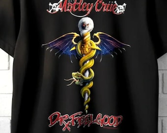 Motley Crue Dr Feelgood T-Shirt - Vintage Rock Band Album Tee