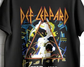 Def Leppard Hysteria 1988 Tour Shirt Vintage Rock Tee