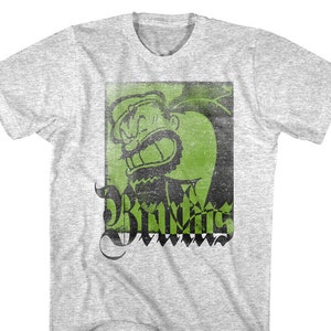 Popeye Shirt Brutus Green Bluto Bully Villain Vintage Comic Tees