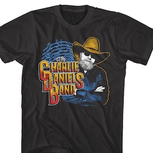 Charlie Daniels Men&#39;s T Shirt Musical Notes Country Southern Rock Tees