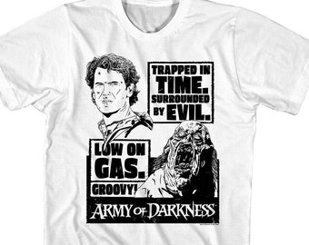 Army of Darkness Men's Shirt Surrounded by Evil Retro Tees
