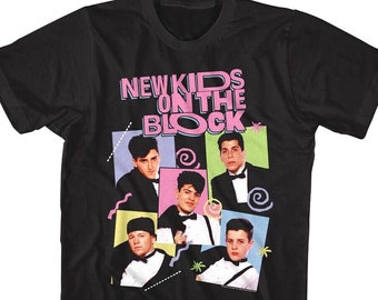 New Kids On The Block Men's Shirt Hangin Tough Boy Band 80s Tops