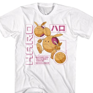 Gundam Men&#39;s T Shirt Haro Mechanical Mascot Technology Celestial Tees