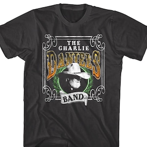 Charlie Daniels Band T Shirt Leaf Wreath Southern Rock Men&#39;s Tees