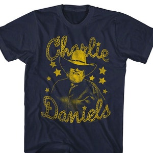Charlie Daniels Shirt Feelin Ropey Stars Smiles Cowboy Southern Tees
