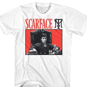 Scarface T Shirt Tony Faces Reality 80&#39;s Gangster Movie Merch Tees