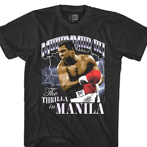 Muhammad Ali T-Shirt The Thrilla in Manila Lightening Poster Tees