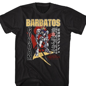 Gundam Men&#39;s Shirt Barbatos ASW-08-G Iron-Blooded Orphanms Tees