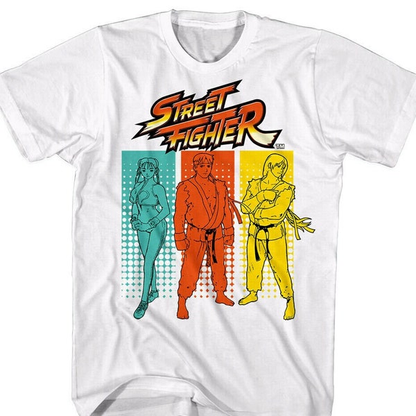 T-shirt Street Fighter Avec Juri Han, Chun-Li & Cammy - Unisexe - Taille S à 5XL