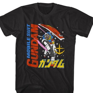 Gundam T Shirt Mobile Suit Mecha Japanese Robot Anime Graphic Tees
