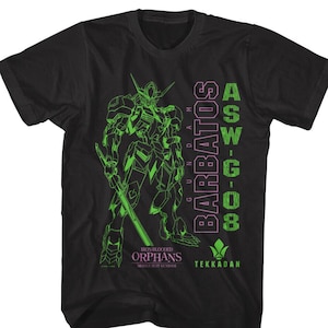 Gundam Shirt Tekkadan Barbatos Iron-Blooded Orphans ASW-08-G Tees