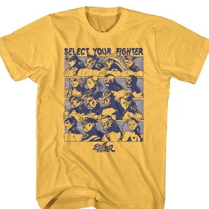 Street Fighter T-Shirt Select Your Fighter Retro Graphic Tees