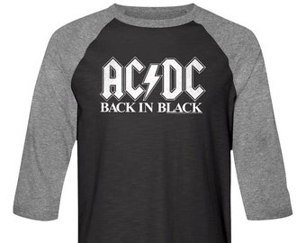 Acdc T-Shirts Rock For Women ACDC T Shirt Back In Black World Tour
