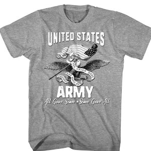 US ARMY T-Shirt America Union Flag Military Soldiers Vintage Shirt
