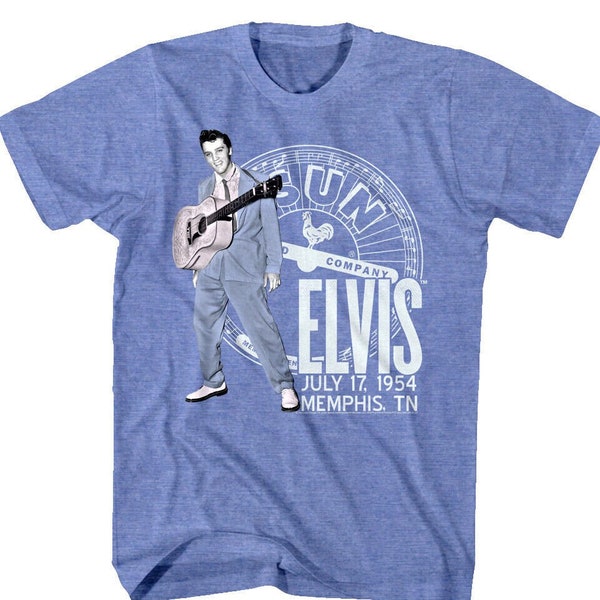 ELVIS PRESLEY T-Shirt King Elvis Guitar Photo Graphic Tees