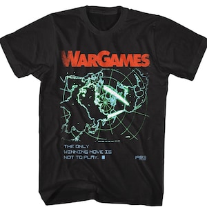 WARGAMES T-Shirt The Only Winning Move is Not to Play Quotes Tees