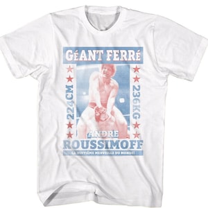 ANDRÉ The GIANT-shirt Géant Ferré Roussimoff Poster Graphic Tees