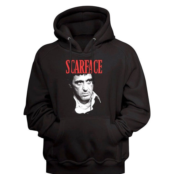 SCARFACE Hoodie Extreme Close-Up Angry Tony Montana Al Pacino Gangster Face