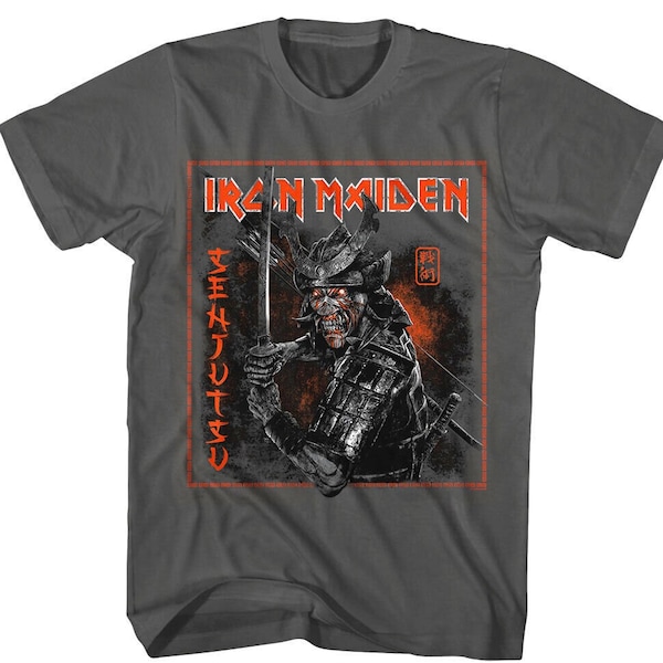 IRON MAIDEN T-Shirt Senjutsu Eddie Samurai Japanese Shirts Album Heavy Metal Rock