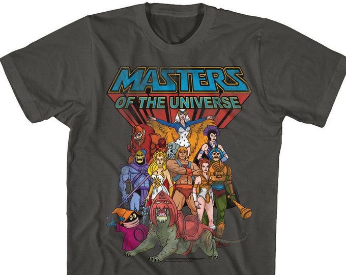 Masters of the Universe He-man Men's T-shirt Squad Goals Charcoal Shirt ...