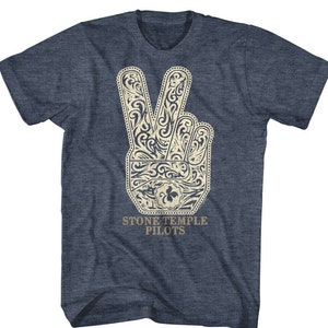 Stone Temple Pilots Men&#39;s T-Shirt STP Band 2010 Peace Sign Graphic Tee Alt Rock Concert Tour Merch Vintage Grunge Shirt Gift For Him