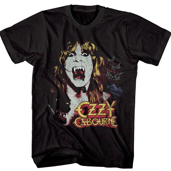 OZZY OSBOURNE TEE Vampire Bat Prince of Darkness T-Shirts