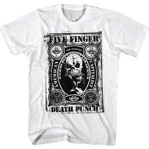 Five Finger Death Punch Official T-Shirt | Lady Muerta Band Logo Tee, Unisex Black Cotton Shirt, Size M - View #12