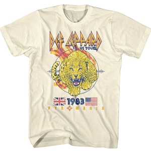 DEF LEPPARD T-Shirt Pyromania 1983 US Tour Tees