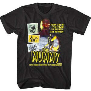 THE MUMMY T-Shirt Hammer Productions Horror Movie Poster Graphic Tees