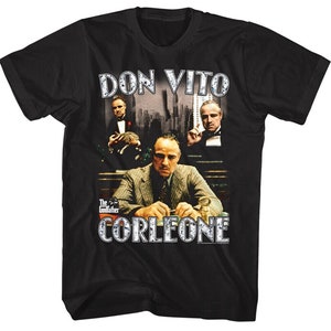 THE GODFATHER T-Shirt Diamond Vito Corleone Montage Graphic Tees