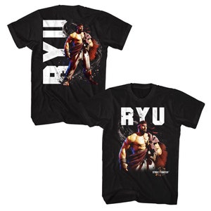 Street Fighter 6 Ryu Men&#39;s T-Shirt Japanese Karate Character Capcom Fighting Video Game Graphic Tees