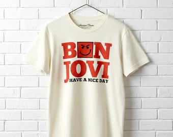 Bon Jovi Have a Nice Day Album Graphic T-Shirt - 80s Rock Band Concert Tee
