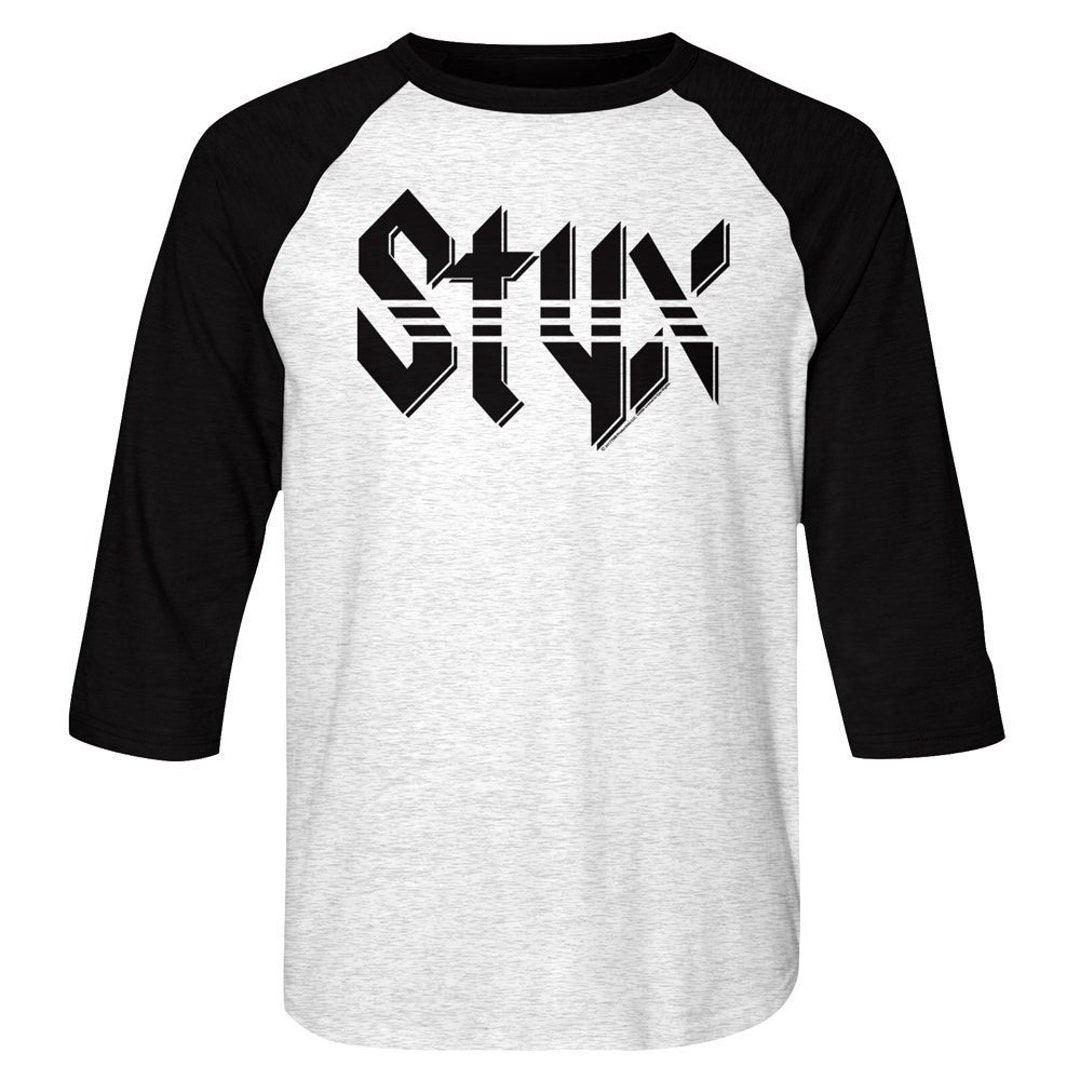 STYX Band Raglan Shirt Vintage Rock Band Logo Graphic Baseball Tees Etsy