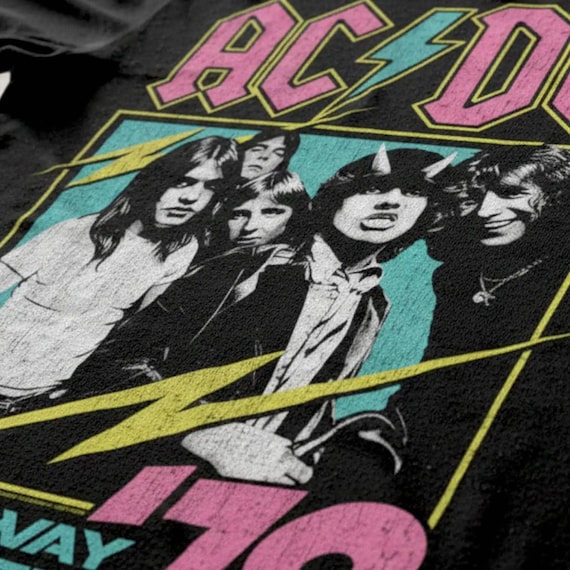 AC/DC Highway to Hell 1979 Tour T-shirt, Vintage Rock Band Top - Etsy