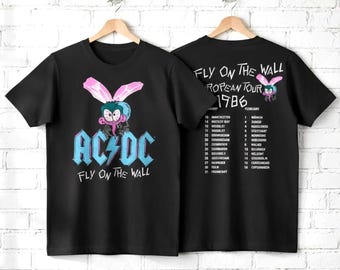 AC/DC Fly on the Wall 1986 European Tour T-shirt - Vintage Rock