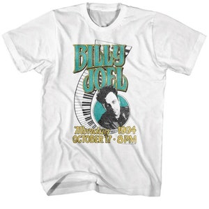Billy Joel Men's T-shirt River of Dreams Tour 1994 Poster Graphic Tee Rock Ballad Album Concert Merch Piano Man Pop Music T-Shirt