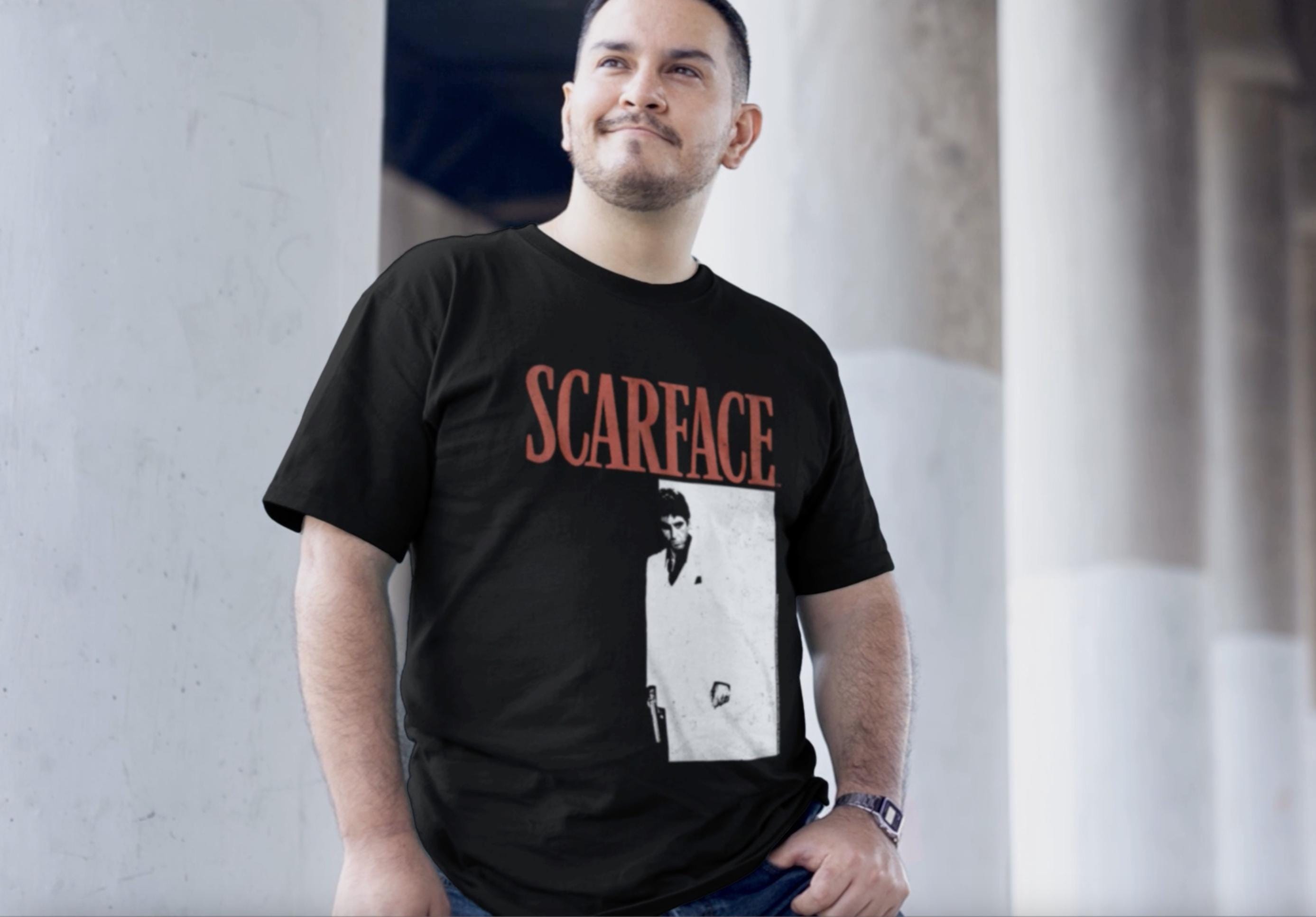 Vintage 90s Scarface Tony Montana T-shirt Sz L Gangster