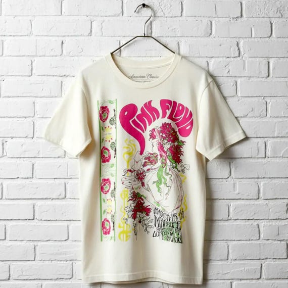 PINK FLOYD BAND T-shirt Psychedelic Flowers Marquee London Garden