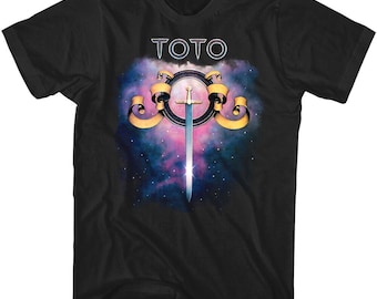 TOTO Debut Album Cover Men's T-shirt Space Galaxy 80's Pop Music