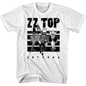 ZZ Top Men&#39;s T-shirt Antenna Album Cover Graphic Tee 1994 CD Art Live Concert Merch Vintage Rock Band Concert Tour Merch Texas