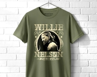 Willie Nelson Outlaw T-Shirt - Retro Country Music Tee