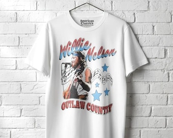 Willie Nelson T-Shirt Outlaw Country Music Graphic