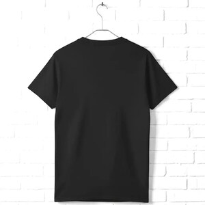 Black t shirt blank back
