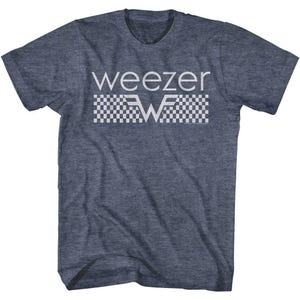 Weezer Checkered Logo Men’s T Shirt