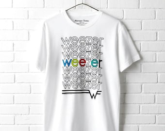 Weezer White Weezer Logo Black Adult T-shirt - Etsy