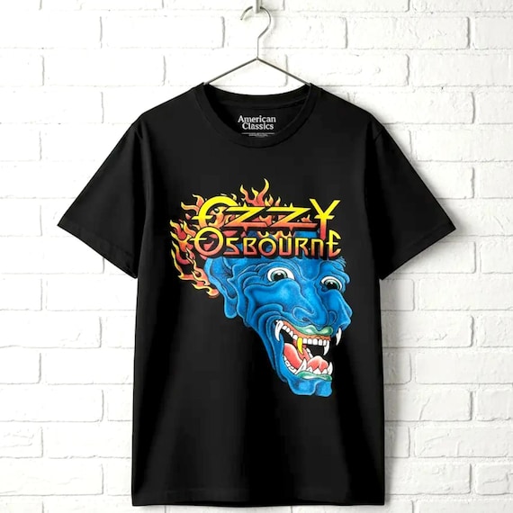 Ozzy Osbourne Tattoo Blue Dragon T-shirt Prince of Darkness Heavy